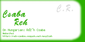 csaba reh business card